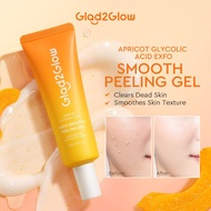 Glad2Glow peeling gel Apricot Glycolic acid face scrub muka Acid Exfoliating gel peeling
