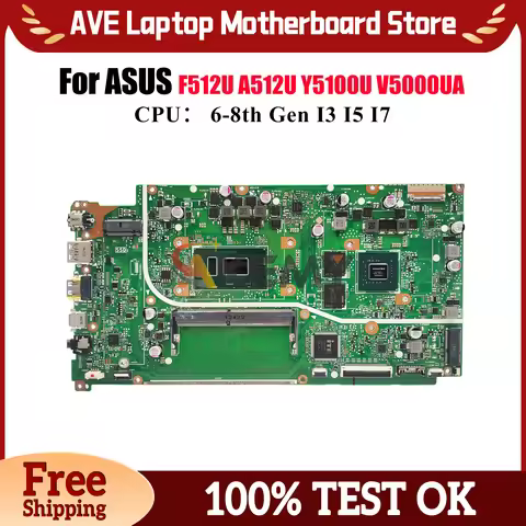 X512UB Laptop Motherboard For ASUS VivoBook X512UF A512U V5000UA X512U X512UB F512U Y5100U Mainboard