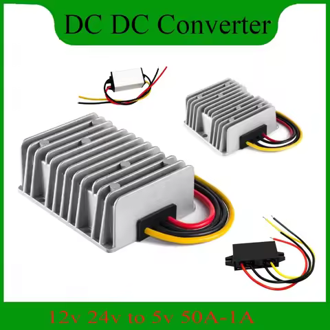 12V 24V to 5V 50A-1A Step Down Voltage Converter Voltage Reducer DC Converter Regulator 12 Volt to 5
