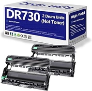 DR730 Drum Unit 2 Pack (Not Toner) Compatible Replacement for Brother DR-730 DR760 tn760 Drum Compat