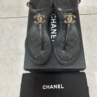 CHANEL 經典款涼鞋38.5尺寸