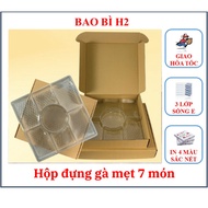 Chicken box 7 Piece, Food box with 7 compartments Chicken box with lid, sturdy and cheap product