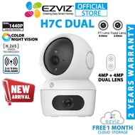 Ezviz H7C Dual Lens (4MP + 4MP) Pan/Tilt Two Way Talk Color Night Vision WiFi Indoor Security CCTV C