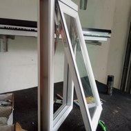 Ready JT kusen jendela aluminium 1 set lengkap ukuran 80x120 packing kayu