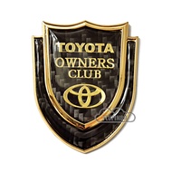 Car Train Window Emblem Badge Chrome Sticker Owners Club 3D Metal Carbon Fiber Car Body Door Rim Vip