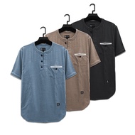 T-Shirt Muslim Pria ZEEHAN Kaos Motif Koko Kurta Bahan Cotton Combed 30S Baju Koko Muslim Pria Terba