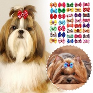Polyester Fiber Pet Bows Hair Bands Bow Headwear Dog Clip Dog Grooming Hair Accessories C7b3