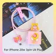 Cute Sailor Moon For cable protection sleeve fast charger 20W charger head 14 plus suitable for iPho