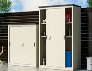 🎄鋼製陽台櫃 防曬儲物櫃🎄outdoor storage cabinet 推拉門防曬陽台儲物櫃 多層防護防水儲物 防水防曬抗腐蝕#戶外儲物櫃#outdoor storage cabinet
