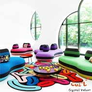 Cartoon Color Crystal Velvet Carpet Living Room Full of Coffee Table Mat Bedroom Bed Blanket Househo