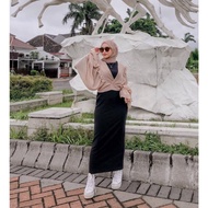 Rok Span Scuba Panjang Premium/rok dewasa model terbaru/rok korean style/rok ootd ala selebgram