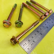 FLANGE BOLT KUNING M8 X 70 / BAUT 12 KUNCI 12 / BAUT TOPI M8 X 70 KUNING / FLANGE BOLT M8X70 KUNING 
