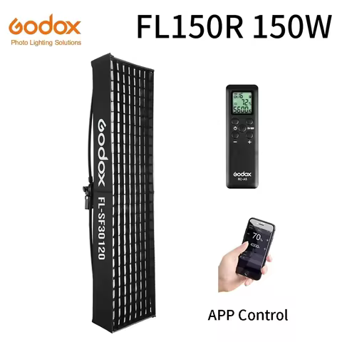Godox FL150R FL150S FL100 FL60 Flexible LED Video Light Rollable Cloth Lamp with Honeycomb Grid Soft