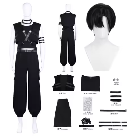 Kai Rintaro Cosplay Costume Wig Anime Tamon's B-Side Halloween Carnival Party Clothes