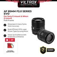 VILTROX AF 85mm F2.0 EVO FE/Z Full-Frame Autofocus Lens for SONY E-Mount NIKON Z-Mount Cameras