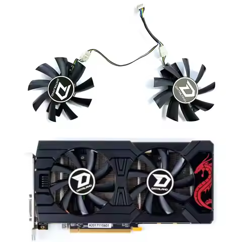 for Powercolor Radeon Rode Dragon Rx 570 Dubbele Grafische Kaart Koelventilator 87MM 4PIN GA92B2U GA