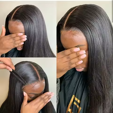 Bone Straight Wear and Go Glueless Wig Human Hair 7x5 13X6 Hd Precut Lace Frontal Wigs Pre Plucked 1
