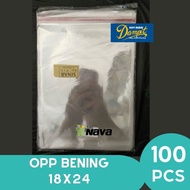 Clear OPP Plastic 18x24 cm Contents 100 Sheets