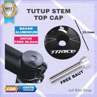 TOP CAP stem sepeda mtb tutup baut stem 28.6 fork cover headset aluminium alloy penutup jangkar starnut stang fixie gunung