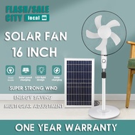 Solar Electric fan with panel 16 Inch standard rechargeable portable fan solar light R-GD8036