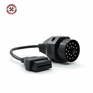 Penyesuai Diagnostik OBD1 OBD2 Untuk BMW 20Pin ke OBD2 16Pin Penyambung Wanita Pin Penuh Sesuai deng