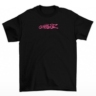 Tomoinc Gorillaz Men's Band T-Shirt - Gorillaz Font A15c