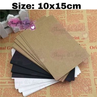 [SG SELLER] [FREE SHIPPING] 10x15cm Brown Kraft Cards Writing Note Notes DIY Art Craft Gift Thank You Decoration