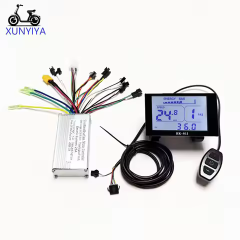 24v 36v 48v Sine wave Brushless 3 mode Controller 25A 350W-500W with Horizontal HK811 LCD Screen for