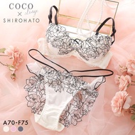 COCO Linge X SHIROHATO floral rush bra panties set (Sizes A-F)(42P327484)(Direct from Japan)1