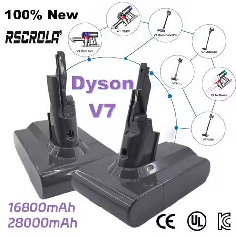 Li-ion V7 Battery for Dyson Vacuum Cleaner 16800mAh/28000mAh Battery for Dyson V7 series,Fluffy, Ani