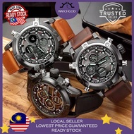 [Malaysia 3 Year Warranty] 3003 Dual Sports LED Sport Digital Leather Men Watch Jam Tangan Lelaki