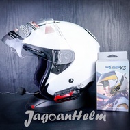 BEST SELLER PAKET INTERCOM + KYT HELM | KYOTO SOLID + X3 RETOUCH