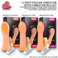 G-Spot Silicone Finger Spike Condom With Vibrator Kondom Berduri Finger Sleeve Adult Toys Sex Toys M