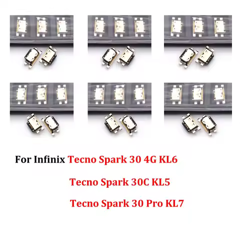 10-100pcs For Infinix Tecno Spark 30 4G KL6 Tecno Spark 30C KL5 Tecno Spark 30 Pro KL7 USB Charging 