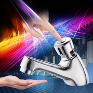 Brass Time Delay Faucet Touch Press Auto Self Closing cold Water Saving Tap for Public Toilet Metered Faucet AUG21 Dropship