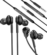 3.5mm Jack Headphones Wired Earbuds with Microphone Earphones(2Pack) Compatible for Galaxy S10e S7 S