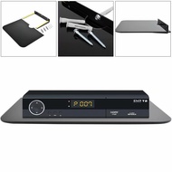 1 Tier Black Glass Floating Wall Mount DVD Player TV Box Router PS4 Case for Game Console Holder Display Stand Tempered
