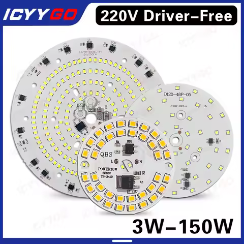 3W 5W 7W 9W 12W 15W 18W 24W 40W 50W 80W 100W 150W AC220V Smart IC Driver LED Light Board LED PCB Bul