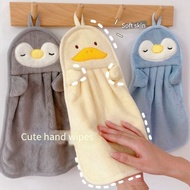 【AiBi Home】-Hand Towel Hanging Absorbent Baby Hand Towel Cute Penguin Duck Skin-Friendly Soft Children