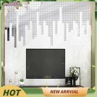 Miette 100Pcs/set Acrylic Mirror Wall Sticker Self-adhesive 3D Wallpaper DIY Home Decoration 2*2cm