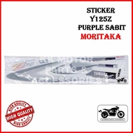 STICKER YAMAHA Y125 Y125Z 125Z PURPLE SABIT (3) MORITAKA / STRIPE COVERSET PURPLE SABIT Y125Z  PURPLE (3) MORITAKA