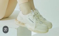Discovery Expedition 奶白色拼淺綠色厚底波鞋