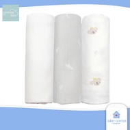 ✅E-TAX✅  พร้อมส่ง (ของแท้💯) Granny Ben ผ้าอ้อมใยเทนเซล TENCEL™ Muslin Nursing Cloth จำนวน 3 ชิ้น