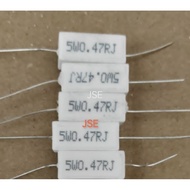 5 WATT 0.47 OHM CHALK RESISTOR PER 5 PCS