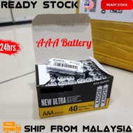 New Ultra Battery 1 Box 40pcs Battery 1.5v Size AAA Bateri