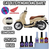 HONDA MOTORCYCLE SCRATCH REMOVAL PAINT SCOPY SCOOPY GEN 6 2026 NEW COLOR STYLISH BEIGE CREAM GLOSSY 