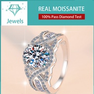 Moissanite Engagement Ring,2ct Oval Moissanite Engagement Ring S925 Sterling Silver,With GRA Certifi