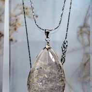 【無盡迴圈】雪花金髮鈦 水晶水滴吊墜 水晶吊墜吊咀