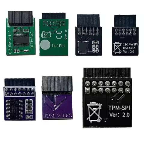 Replacement TPM 2.0 Encryption Security Module Remote Card Supports Version 2.0 12 14 18 20-1pin Pin
