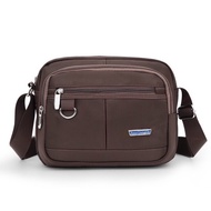 Fashionable canvas men's crossbody bag T59 26x20x12cm and 28x22x12cm (Black - Brown - Gray - Blue)